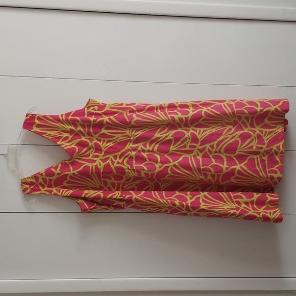 Ashley Stewart Tropical Floral Print Dress Size 24 Pink Green Chartreuse - Picture 1 of 16
